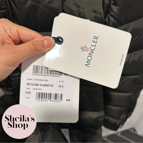 NWT Moncler Betulong Giubbotto A-Line Puffer Down Coat Jacket Dark Green Size 0 - Picture 8 of 9
